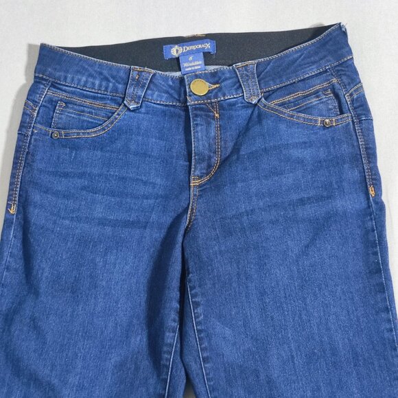 Democracy Jeans women's size 6 ink blue Angie "Ab"Solution Straight leg jeans - Picture 2 of 13